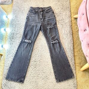 BDG Urban Outfitters Stretch High Rise Flare Sz 27 Distressed Gray Women's Jeans